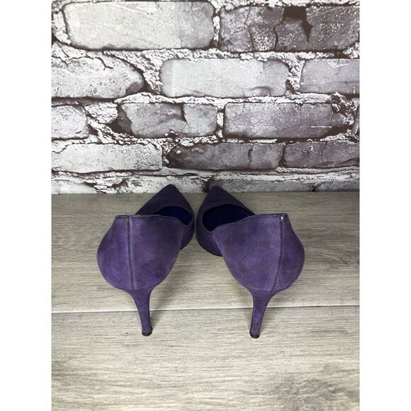 Gianvito Rossi Purple Velvet Suede Pointed Toe Stilettos Heels Women Sz 38EU/7.5 - Picture 5 of 16